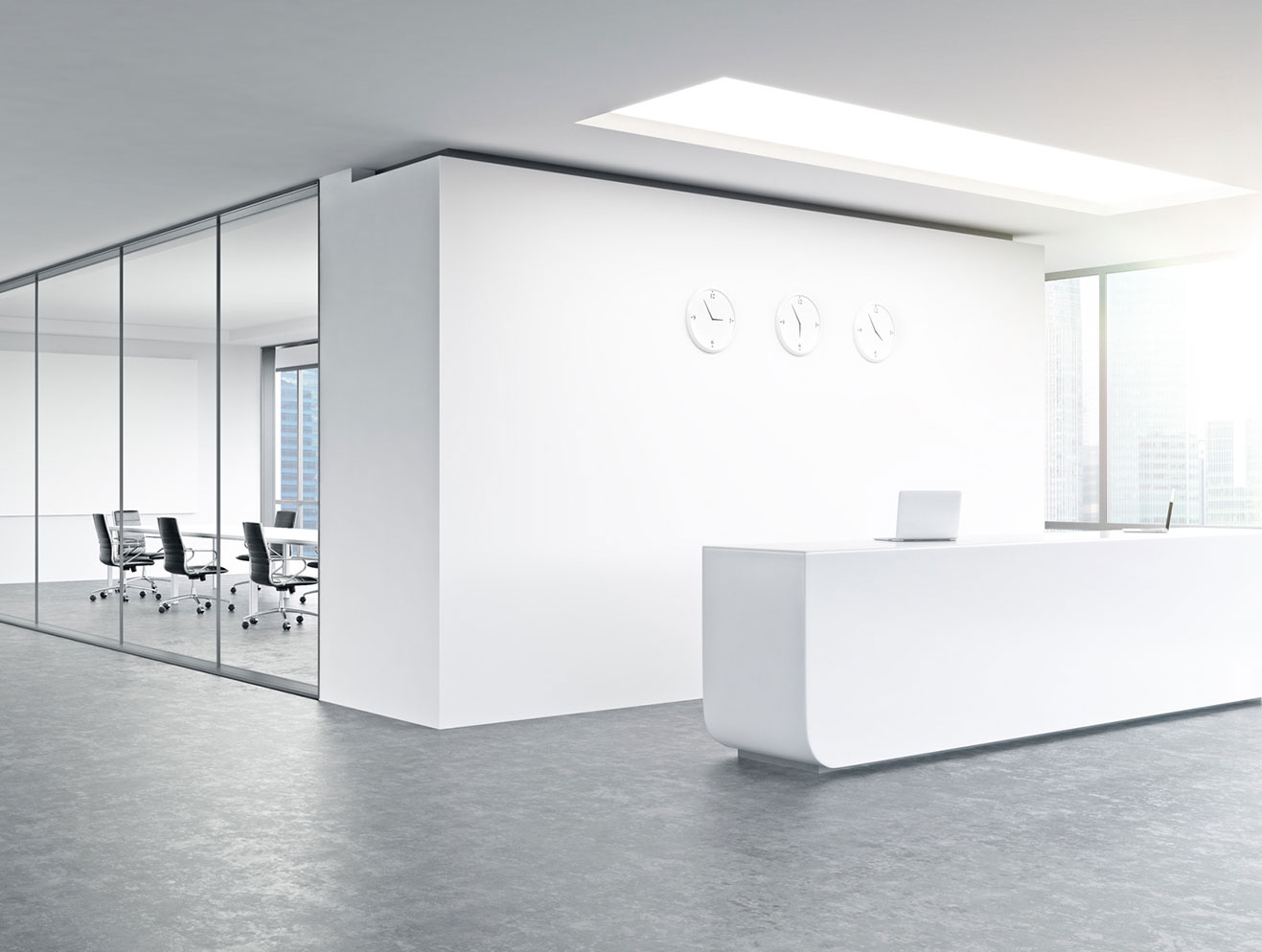 Agencement de bureau blanc à Luzarches 95